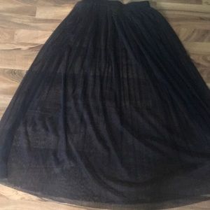 Black Coachella Long Skirt